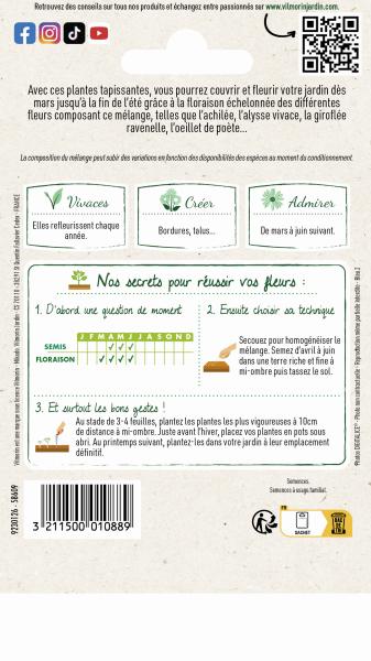 Mélanges de fleurs - Fleurs Vivaces pour Rocaille - 4 m² - Mélange de fleurs - MEDIA_PACKAGING_VERSO
